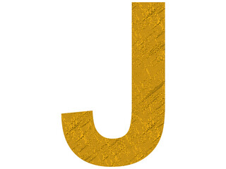 Golden font letter J