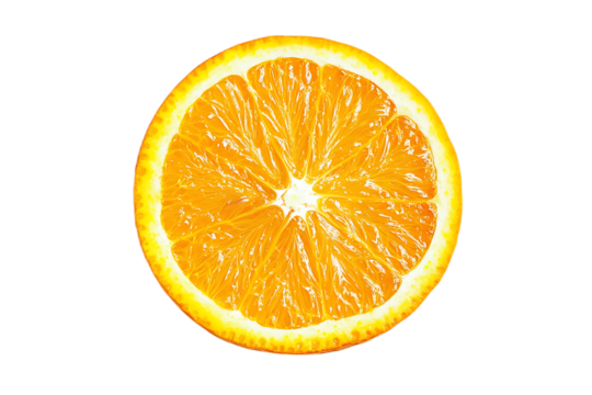 orange slice isolated on transparent png