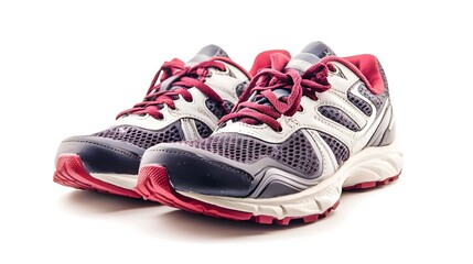 Vibrant Running Shoes on a White Background for Active Lifestyle
