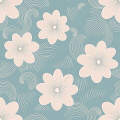 Obraz premium Seamless background pattern of tropical flowers