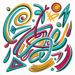 Naklejka premium hand drawn vector doodle style illustration