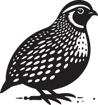 recommend clip art: quail bird black silhouette vector, silhouette vector art illustration