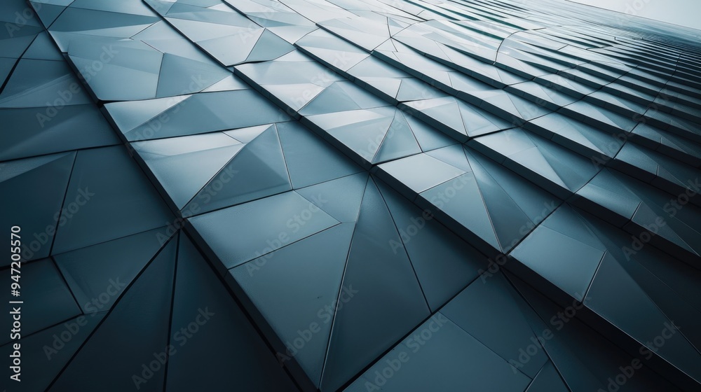 Poster close-up view of a building with a clear blue sky in the background