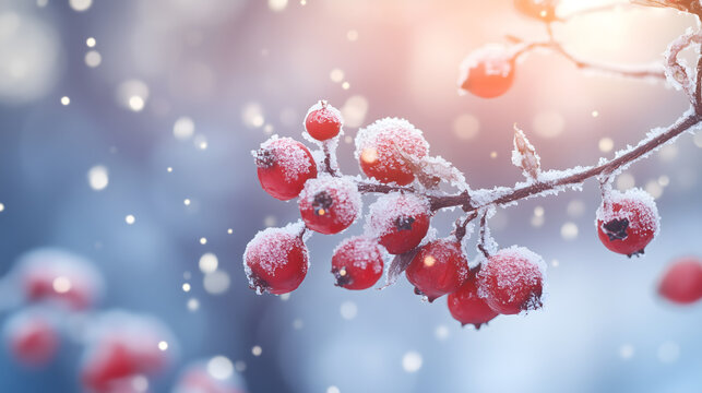 Frosted Red Berries

