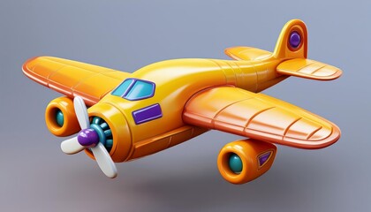 A vibrant yellow toy airplane designed for kids. Perfect for playful adventures and imaginative storytelling.