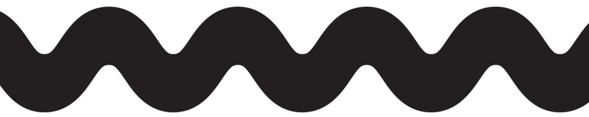 Black wavy lines. water waves isolated on transparent background with png