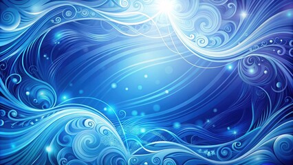Obraz premium Blue abstract background with swirling patterns and gradients, blue, abstract, background, pattern, design, texture, vibrant