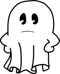 Cute Ghost Halloween slogan retro design t-shirt design. Illustration Halloween card