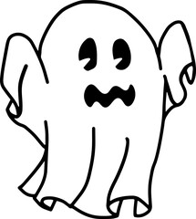 Cute Ghost Halloween slogan retro design t-shirt design. Illustration Halloween card