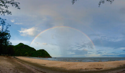 Rainbow at Sam Phraya Beach, Khao Sam Roi Yot National Park, Thailand