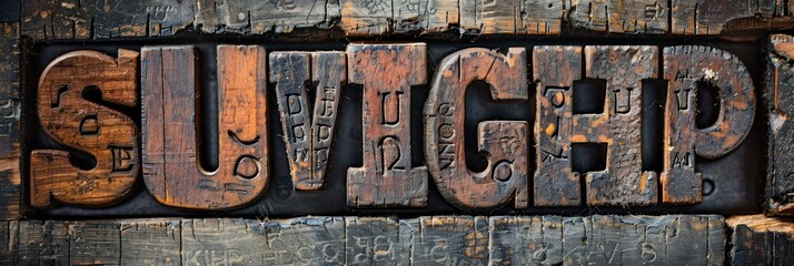 Vintage Wood Type Letters
