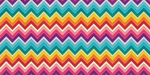 Fototapeta premium Colorful geometric triangle pattern with zigzag elements, abstract, background, triangle, geometric, colorful, zigzag, pattern