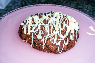 Chocolate Cookie with Drizzle