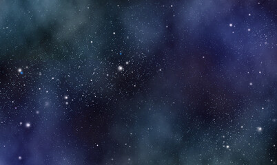 Obraz premium A beautiful starry sky background. Countless stars shine in the night sky, creating a magical atmosphere.bule,light blue,sky blue,purple.