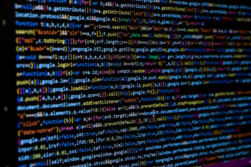 Programming coding screen, web developer coding screen