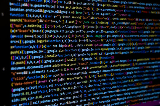 Programming coding screen, web developer coding screen