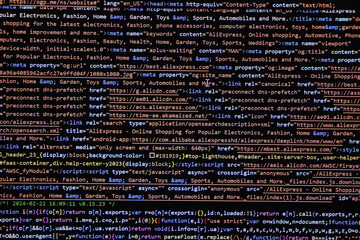 Programming code abstract screen of software developer. Computer script