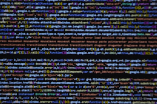 Programming coding screen, web developer coding screen