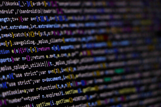 Programming coding screen, web developer coding screen