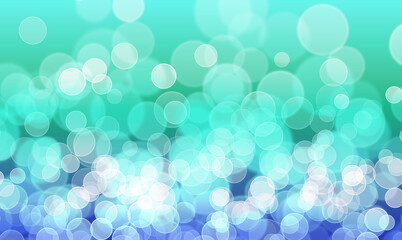 A background with sparkling circles. The design is bright and festive.green,yellow green,light blue,sky blue.Summer, summer colors, July, August.