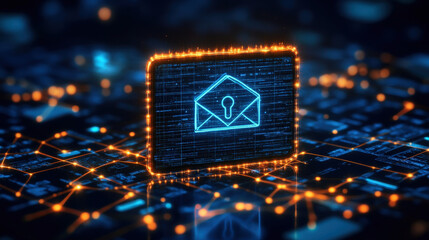 Password protection strategies to defend against phishing in email scams.,illustration