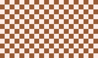 A simple checkered pattern background. The design is traditional yet modern.Brown,Beige.