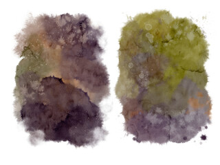 Beautiful Abstract Watercolor Textures in Earthy and Natural Tones for Creative Projects