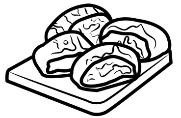 picnic on park outline