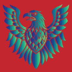 Obraz premium A Simple Line Drawing of a Hawk | Generative AI