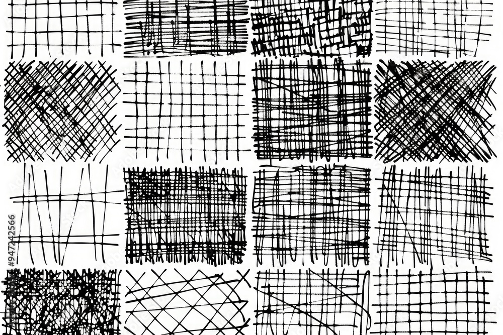 Aufkleber a set of colorful hand-drawn scribbles, great for illustrating creative ideas or adding a touch of p