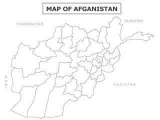 Geography politics map of countries. Map of country with capital, state capital, major cities and town.