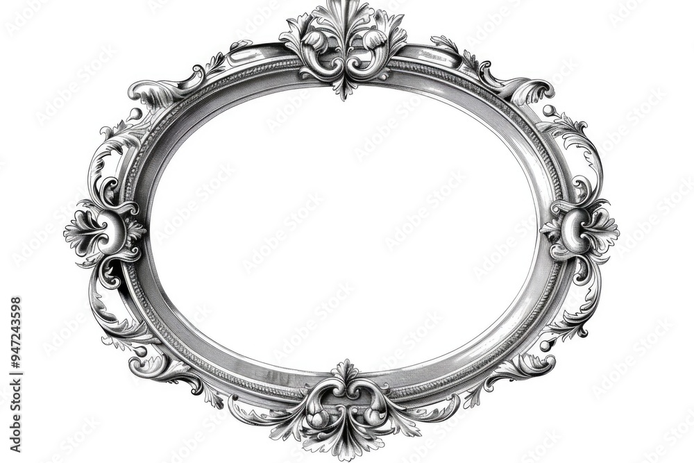 Aufkleber a simple yet elegant frame on a clean white surface