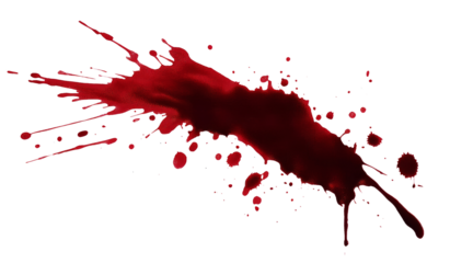 Blood drops cut out transparent background