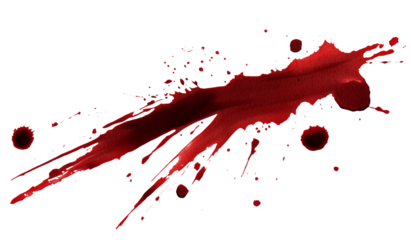 Blood drops cut out transparent background