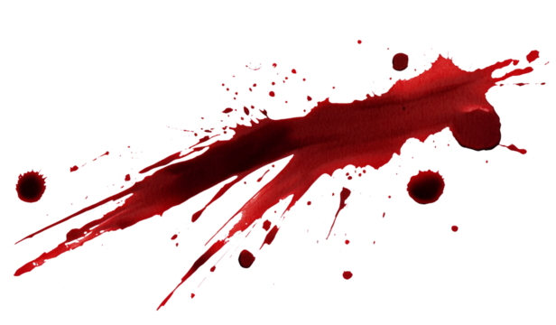 Blood drops cut out transparent background