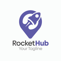 Rocket Hub Logo Design Template. Good for Business, Agency, Community and Organization