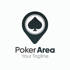 Fototapeta premium Poker Area Logo Design Template. Good for Business, Agency, Community and Organization