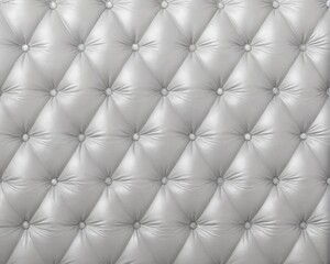 Fototapeta premium Close-up white leather upholstery diamond pattern pattern made L