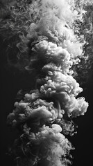 Fototapeta premium Abstract Art Of Liquid Dense Smoke Dark Grey and White Background