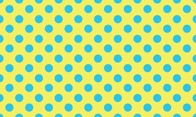A simple polka dot background. The design is cute and familiar.blue,light blue,sky blue,yellow.Summer, summer colors, July, August.