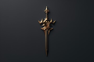 Elegant RPG emblem, intricate design featuring mythical elements, vibrant colors, set against a deep black backdrop, perfect for gaming enthusiasts and fantasy lovers.