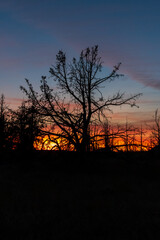 Amazing Sunset over Lava Beds National Monument, California