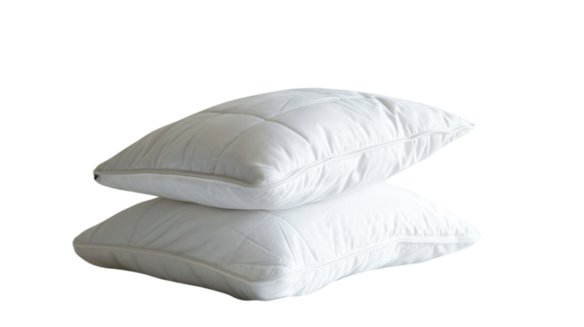 Sleep white pillow isolated on white background