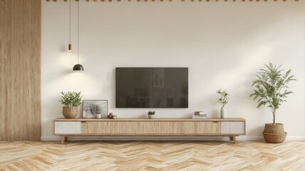 Modern living room wooden floor white walls focal Modern scandin