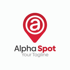 Alpha Spot Logo Design Template. Good for Business, Agency, Community and Organization