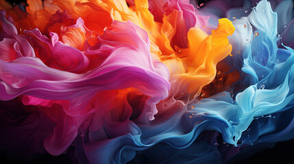 Fluid Paint Blue With Gold Marble Ink Abstract Art Background