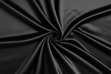 Obraz premium Luxury Black Silk Fabric Texture Background Abstract Design