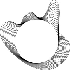 Circle liquid shapes made of lines with empty space for text