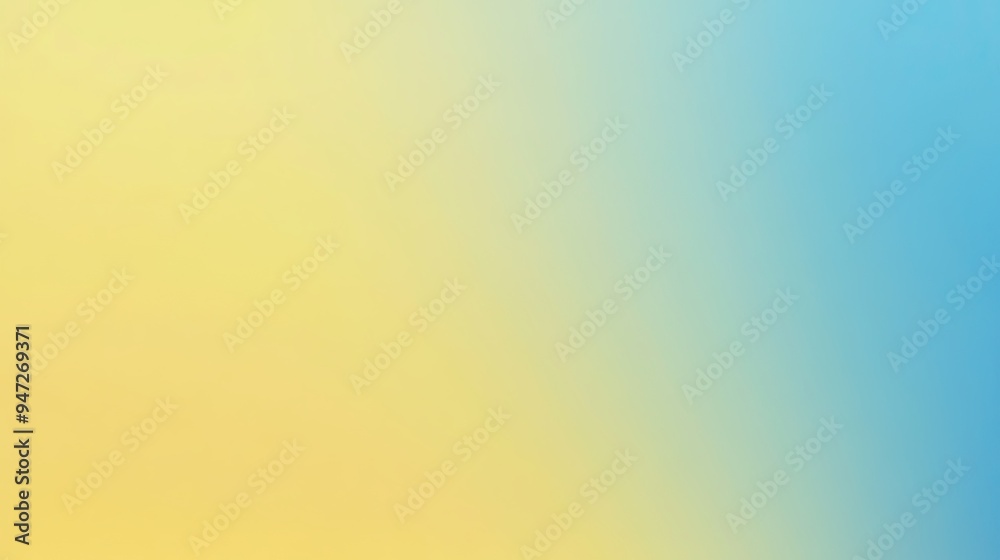 Canvas Prints Gradient Abstract Art in Yellow and Blue Shades