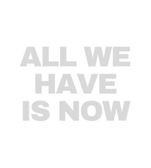 T Shirt Design all we have is now